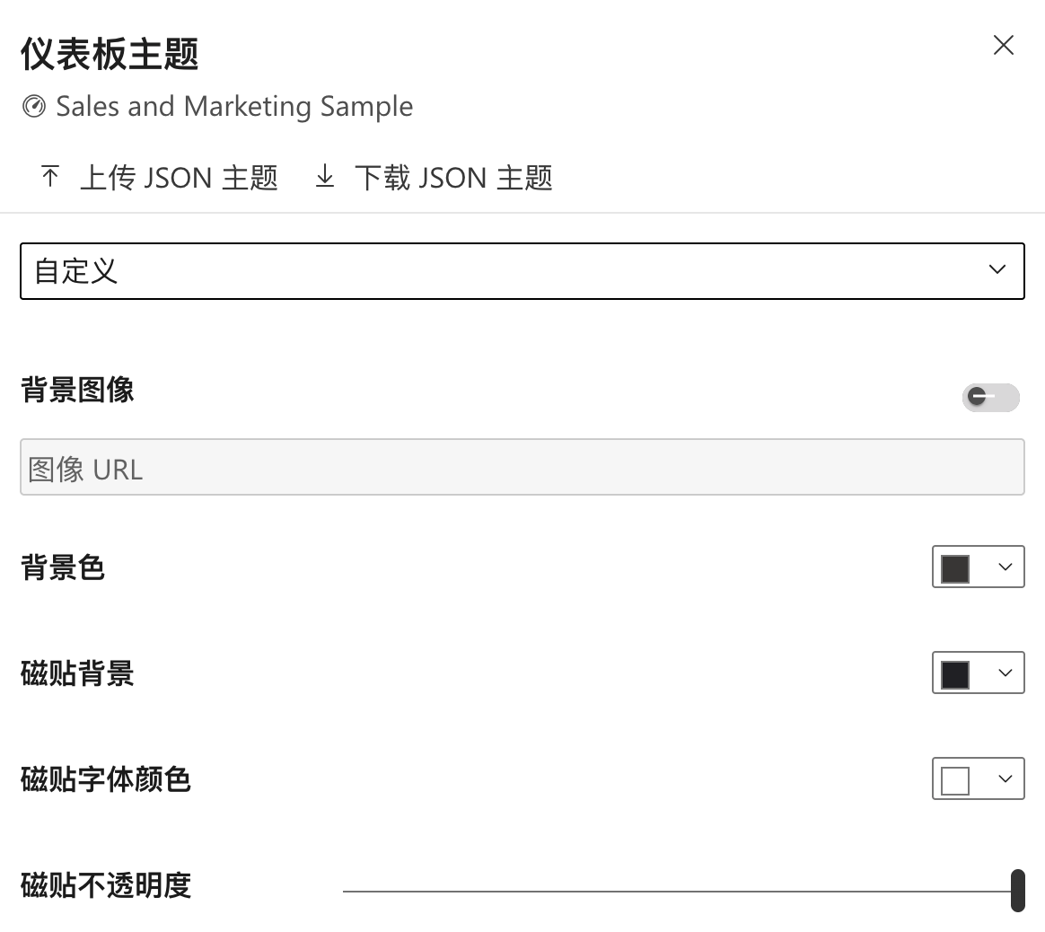 PowerBI仪表板主题